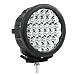 Primelux 7-inch 12600 Lumens Off Road LED Driving Light - 28x5W Cree Spot Beam For Jeep Wrangler JK TJ Cherokee XJ GMC Ford Raptor - PC Lens Cover - Waterproof IP67 (Black Ring - Pack of One)