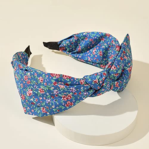 scicent Head Bands Adult Women Bow Print Hairbands Knotted Headband Fabric Print Hair Band Twisted Headwrap Bunny Ear Wide Hair Hoops Boho Headbands for Women 10906 - Image 2