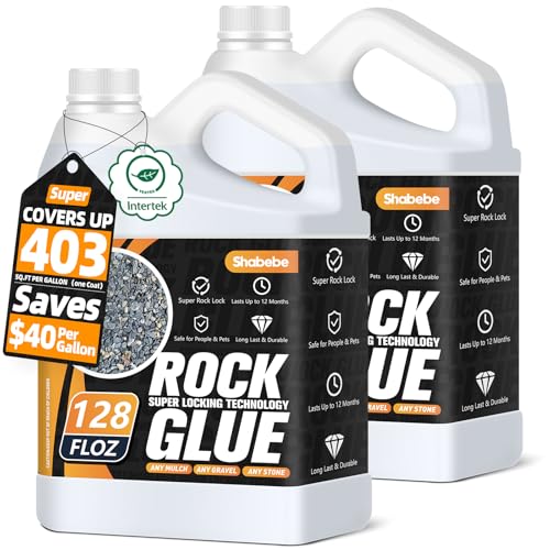 Shabebe Rock Glue for Landscaping, 2 Gallon 20X Mega Hold