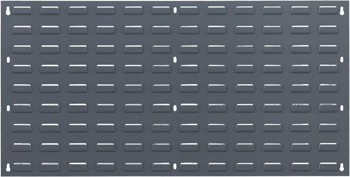 Quantum QLP-3619 Louvered Panel, Wall Mounted, 36"L x 19"H, Heavy-Duty 16 Gauge Cold Rolled Steel, Gray Enamel Coated Finish