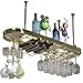 WJJ Portavini Parete Vintage Wine Rack Metallo Parete Champagne Vetro Calici Calici Cremagliera del Supporto for Kitchen Table Decor O Mini Bar Decoracion (Size : L120cm)