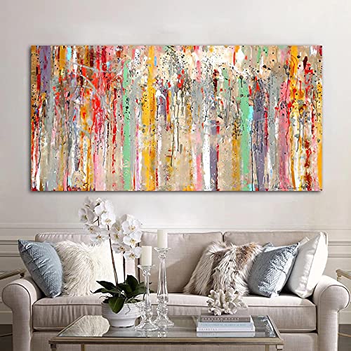 Toile colorée de salon haut de gamme : œuvre d'art mural moderne avec cadre 90x175cm