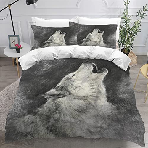 Housse de couette loup抗皱易打理双人全包床品套件 220x240 - 2
