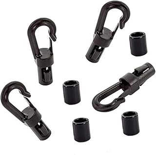 VILLCASE 12pcs Outdoor Hooks for Hanging Bungie Cord Siding Hooks Bungee Rope Plastic Hooks Bungee s Hooks Bungee Cord Hook Elastic Cord Terminal Boat Elastic Cord Rope Hook Shock Cord