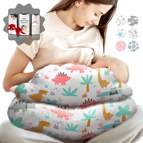 Image of PILLANI Nursing Pillow for Breastfeeding, Breast Feeding Must Haves, New Mommy Essentials, Brest Feeding Pillow for Mom & Baby, Removable Cotton Cover, Adjustable Waist Strap, Breastfeeding Pillows