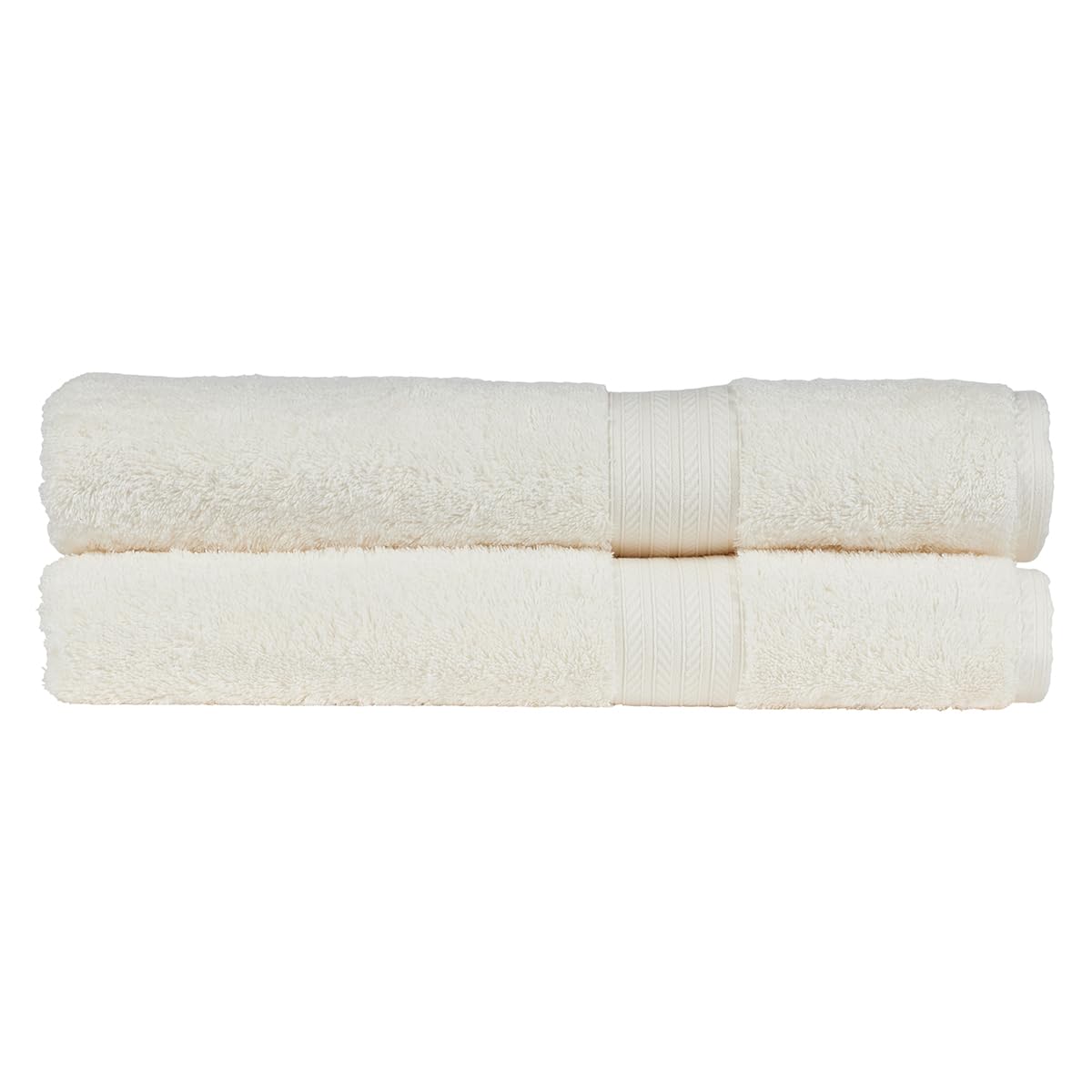 Christy Renaissance 2 Bath Sheets Set | Parchment Off-White | 100% Egyptian Cotton Pile | Luxuriously Soft and Super Absorbent | 675 GSM | Extra Large Bath Towels
