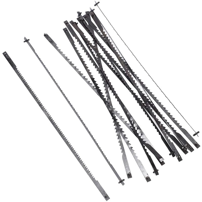Metal Cutting Jig Blades, 24Pcs TPI 10/15/18/24 DIY 5 Inch Pinned Scroll Saw Blades Power Tools Accessories for Woodworking
