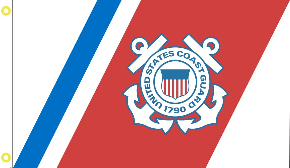 Ant Enterprises 12x18 U.S. Coast Guard Maritime Ensign Boat Flag Banner Grommets UV Protected