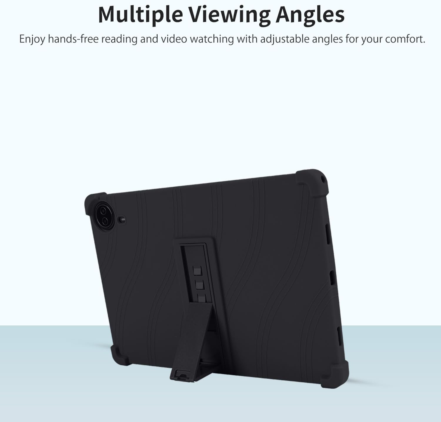 Case for Callsky-Pro/Callsky Ctab 14 / Teclast T70 14inch Android 14 Tablet,Adjustable Bracket,Soft Silicone Protective Cover with Adjustable Stand, Lightweight and Kid-Friendly(Black)