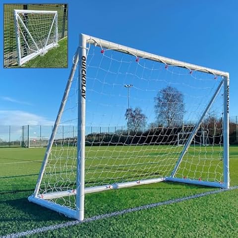 QUICKPLAY Q-Fold Soccer Goal | 30-Second Soccer Goal Folding Design for Easy Setup | Portable Soccer Net Goal for Backyard | Weatherproof Soccer Goal Post for Adults & Kids [Single Goal] Cover