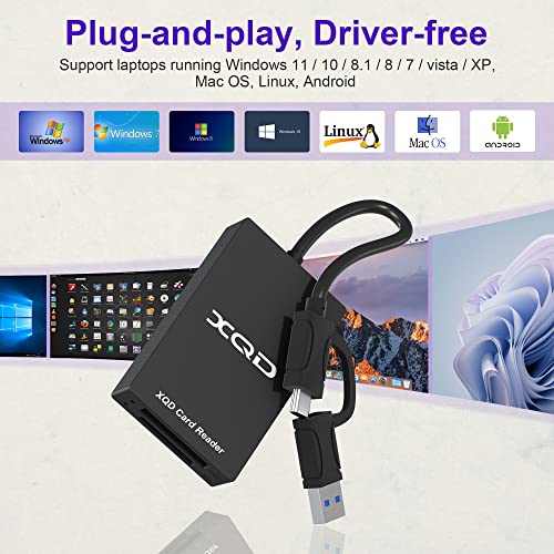 Xqd Card Reader, Usb 3.0 / Usb C To Xqd Sd Dual Slot Memory Card Reader 5Gpbs Super Speed For Sony G/M Series, Lexar 2933X/1400X Usb Mark Xqd Card, Sd/Sdhc Card #TOP7