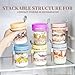 AsstarJTK 6 Pack Overnight Oats Containers with Lids and Spoons - 16 Oz Glass Mason Jars for Overnight Oats Airtight Jars Leak Proof Oatmeal Container Meal Prep Jar for Yogurt,Milk,Cereal,Fuirt,Salad