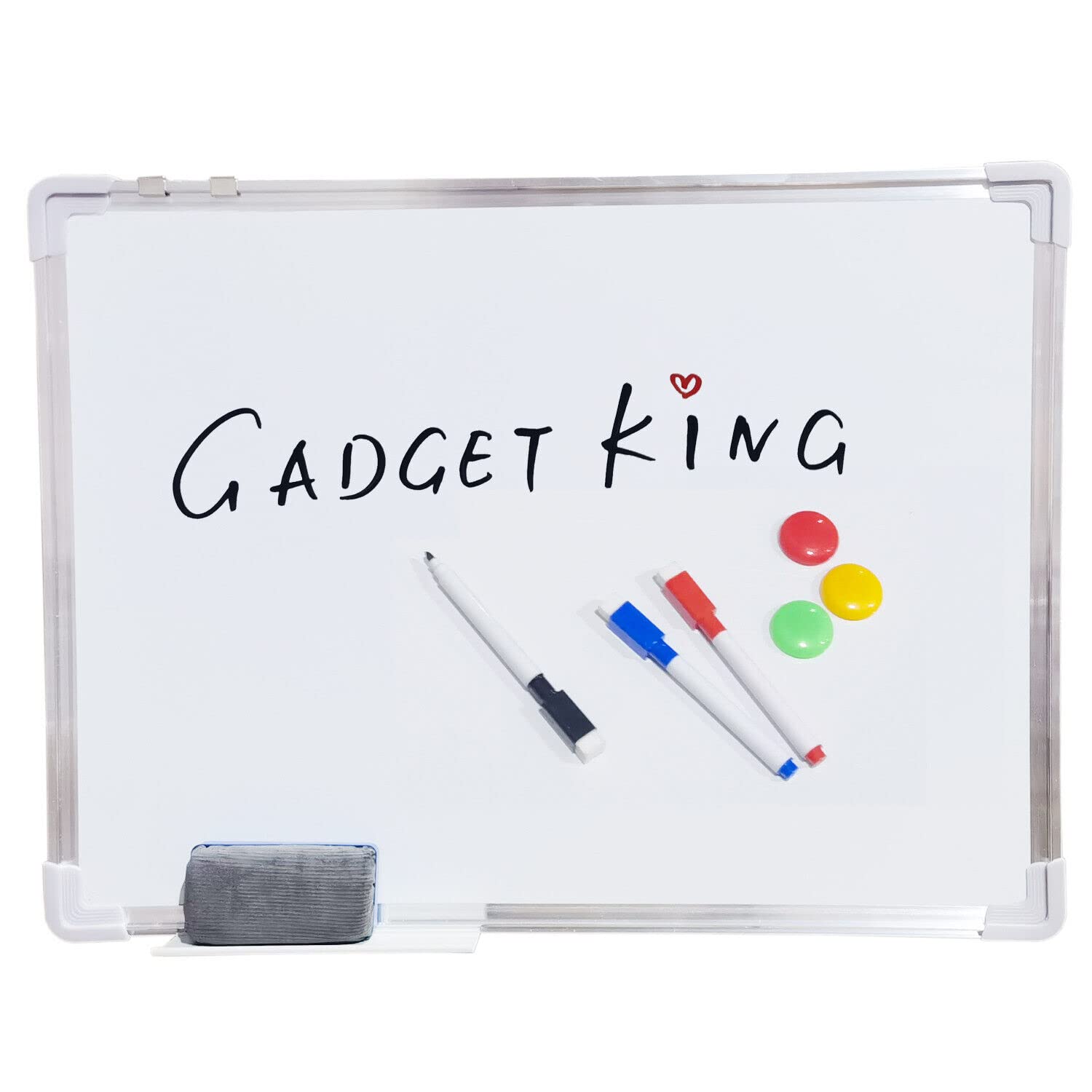 Magnetic whiteboard Small Large White Board Dry Wipe Notice Office School Home Dry Wipe Pen Tray Erase Aluminum Frame Message Schedule Wall Mounted Hanging Planner and Markers Magnets (Large 70x50cm)