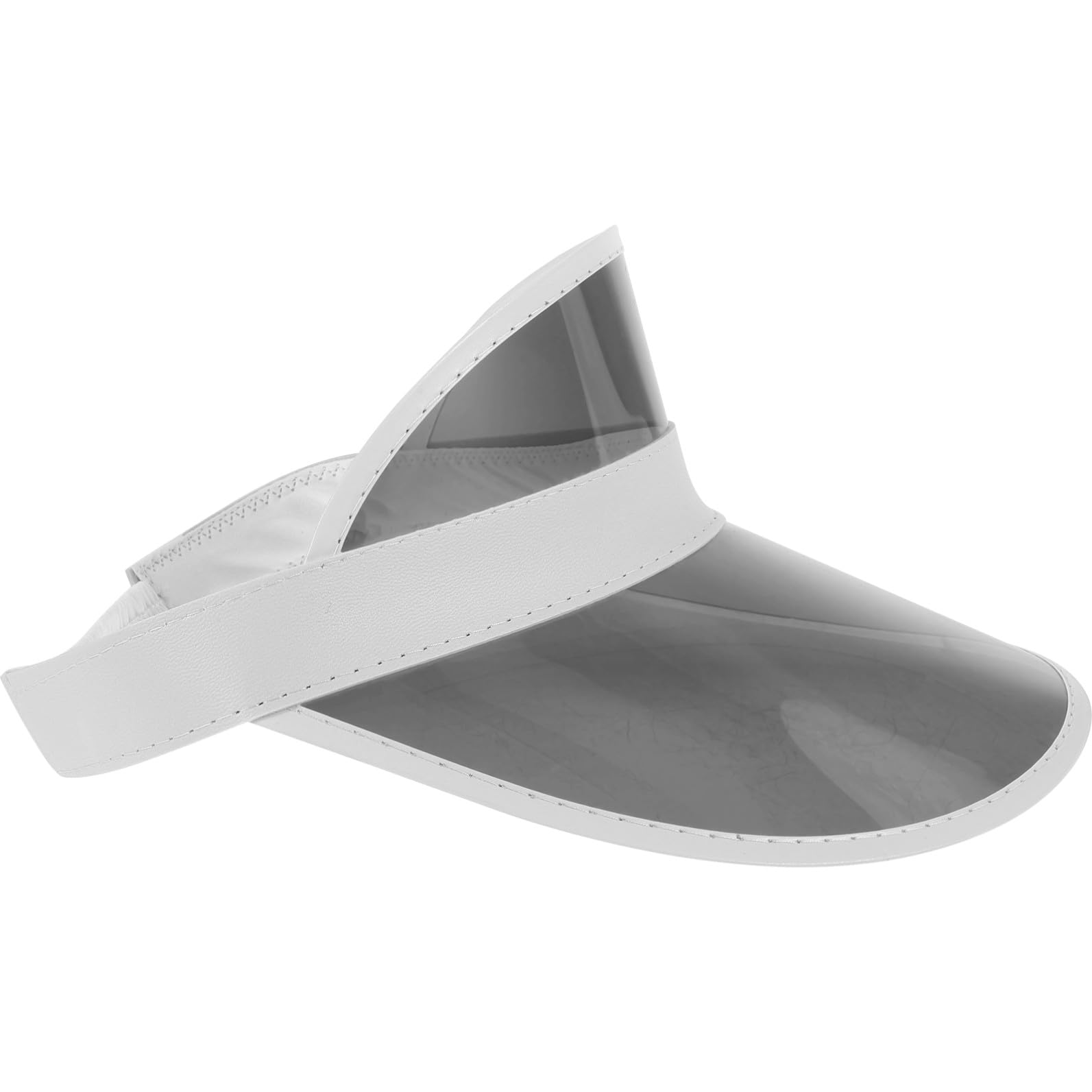 POPETPOP 2 Piezas Sombrero de Protección Solar de Plástico Transparente con Visera Ancha para Mujer para Playa y Actividades al Aire