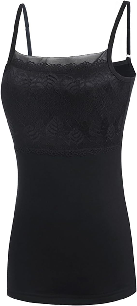 SZMUHLNY Womens Lace Camisoles Tank Top Modesty Panels Anti Peep Cleavage Cover Wearable Mock Camisole Bra Insert Overlay