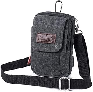 Hengwin męska mała torba na ramię płócienna mini torba na ramię uchwyt na telefon torebka iPhone 14 Pro Max 11 12 13 14Pro, etui na telefon komórkowy Samsung Galaxy Note 20 S20 S21 S22 S23Ultra
