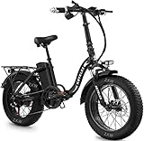 KETELES Klapprad E-Bike Elektrofahrrad 20 Zoll, 48 V 18Ah Lithiumbatterie, Faltbares City E-Bike mit 4