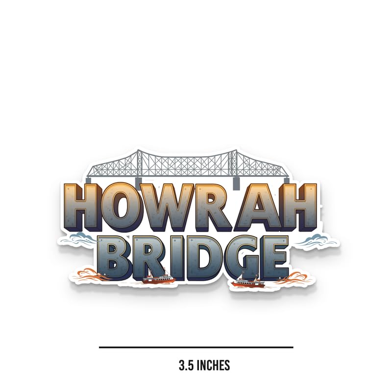 Image of Hawara Bridge Fridge Magnets, Glossy Finish, Stylish Magnet for Fridge, Wardrobe & Metal Surfaces