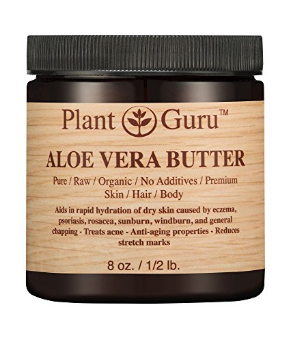 Aloe Vera Body Butter 8 oz.100% Pure Raw Fresh Natural Cold Pressed. Skin, Hair, Nail Moisturizer, DIY Creams, Balms, Lotions, Soaps.