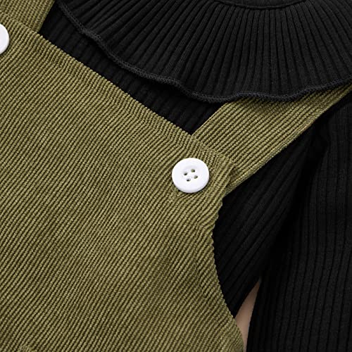 Weixinbuy Baby Girl Clothes Set Long Sleeve Ribbed Romper Top Pocket Suspender Skirt Newborn Girl Dresses Outfits thumb #4