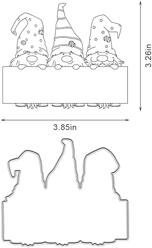 Miniatura 2 de Sellos y troqueles de gnomos para hacer tarjetas, sello transparente de Papá Noel, troqueles de corte de Navidad, troqueles para decoración de