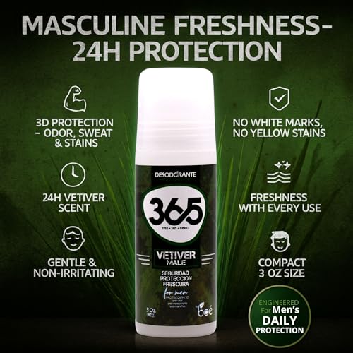 365 Vetiver Desodorante Antitranspirante para Hombre 3 oz miniatura 2