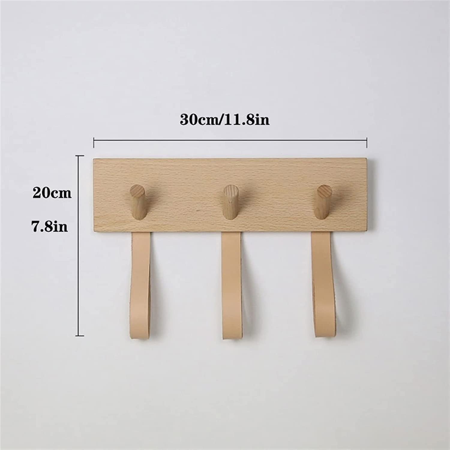 Wieszak Scienny Na Płaszcze Nowoczesny Wieszak Na Płaszcz I Kapelusz Naścienny, Piękny Drewniany Wieszak Z Szelkami W Klasycznym Stylu Haczyki Na Płaszcze(Size:3 hooks)