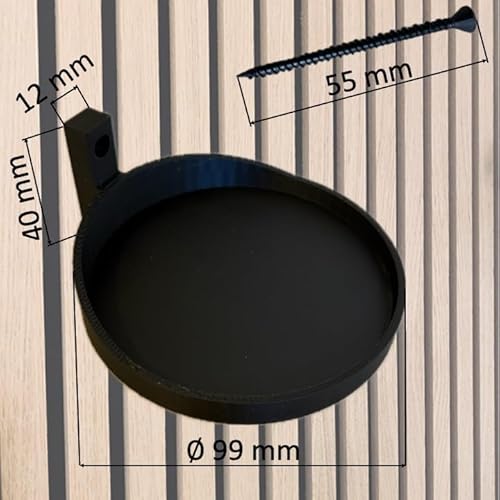 js3dmanufaktur 2 Stück Pflanzentablett Pflanzenhalter Pflanzenring Blumentopf Pflanze für Wand Akustikpaneele Akustikpanel