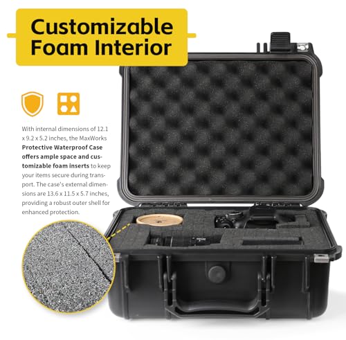 Maleta rígida impermeable IP67 MaxWorks 13.6" x 11.5" x 5.7" miniatura 3