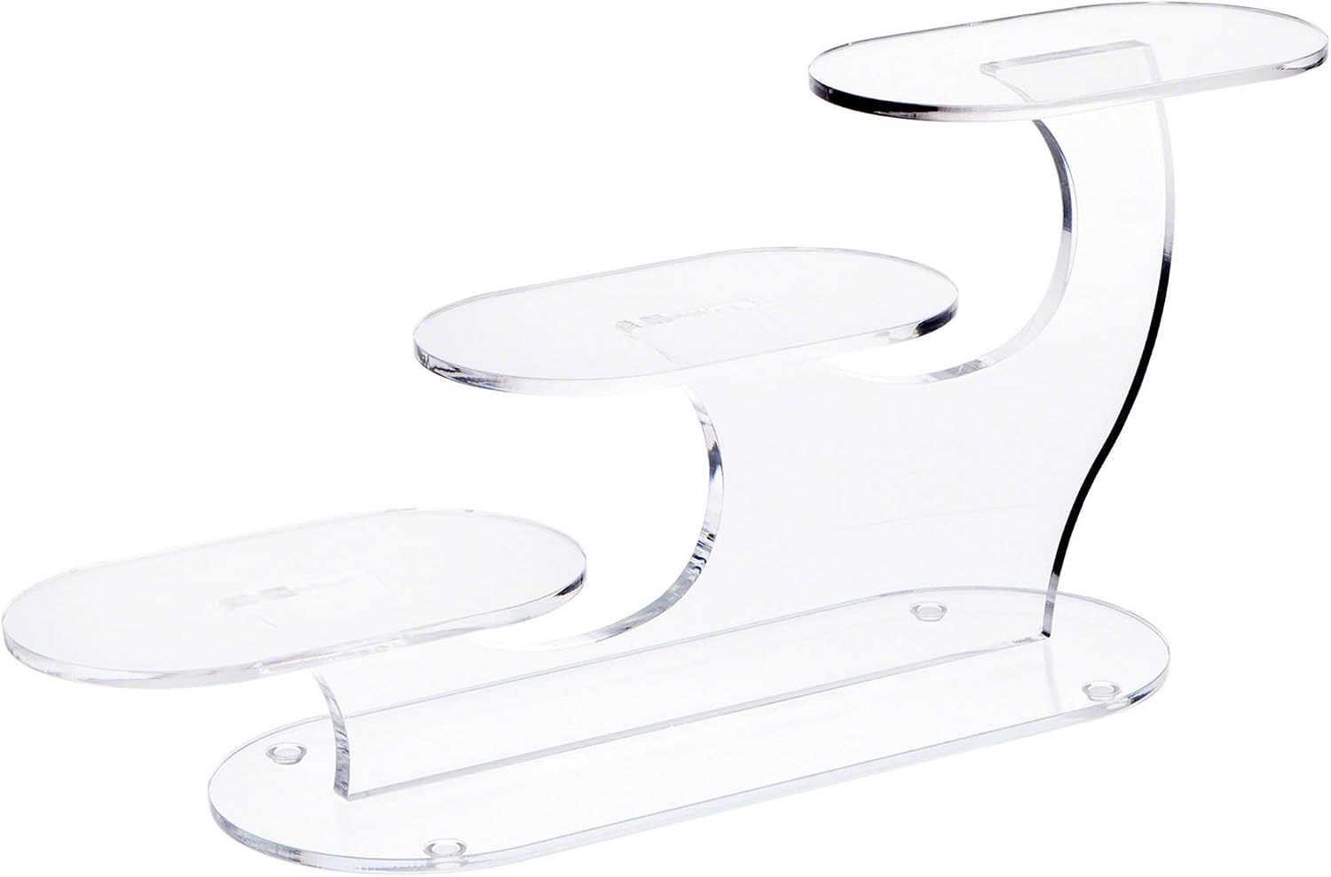 Plymor Clear Acrylic 3-Item Display Riser, 8" H x 19.5" W x 5" D
