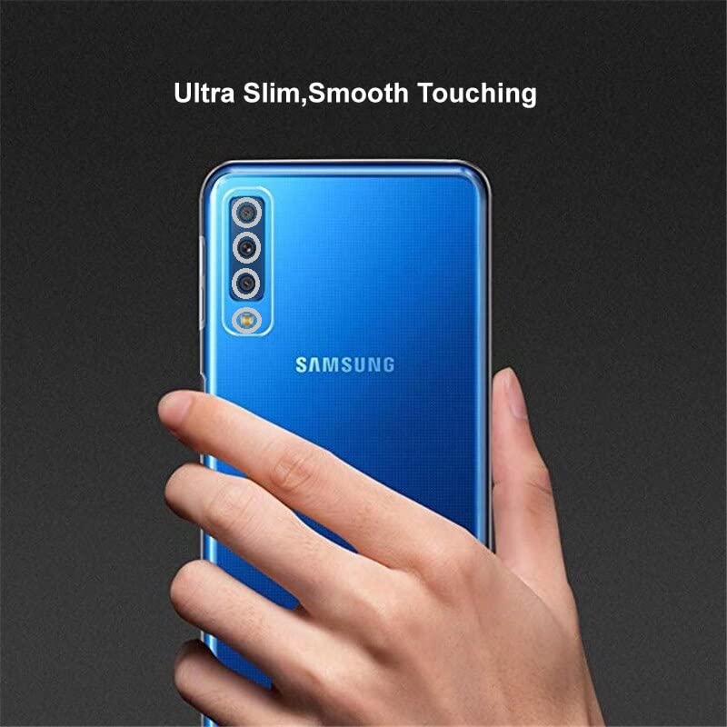 Image of REALCASE Thermoplastic Polyurethane Samsung A7 2018 Back Cover Case | Scratch Resistant Protective Crystal Clear Transparent Shock Proof Bumper Back Cover Case for Samsung Galaxy A7 (2018)