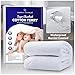 Terry Towelling Double Mattress Protector - Waterproof Fitted, Anti Allergic & Durable - Poly Cotton (140x190+30cm), White