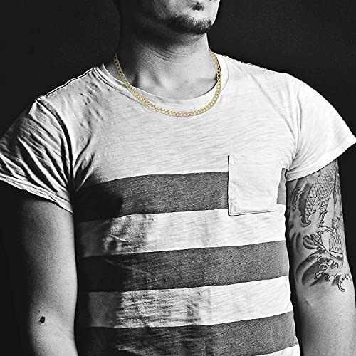 Pori Jewelers 18K Yellow Gold 3.5Mm, 5Mm, Or 6.5Mm Cuban Curb Link Chain Necklaces Or Bracelets- Made In Italy-18 Karat (18, 3.5Mm) #TOP3