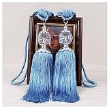 Matériau exquis : les belles embrasses à pompons sont fabriquées en polyester solide et glands brillants, avec un éclat similaire à la soie, élégant et à la mode.