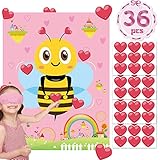 Valentine Day Games for Kids Pin The Heart on The Bee