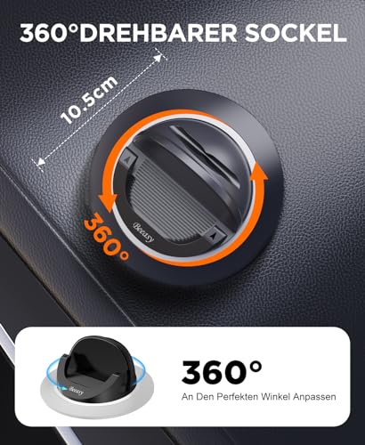 Beeasy Handyhalterung Auto, Handy Halterung Auto Armaturenbrett Kfz Handyhalter 360° Drehbar Autohalterung Silikon Universal Car Phone Holder für Smartphone iPhone Samsung Xiaomi 5