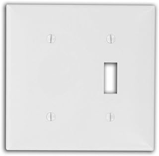 Leviton 80706-W WH WP 2G 1TGL/1 BLANK STRAP MNT