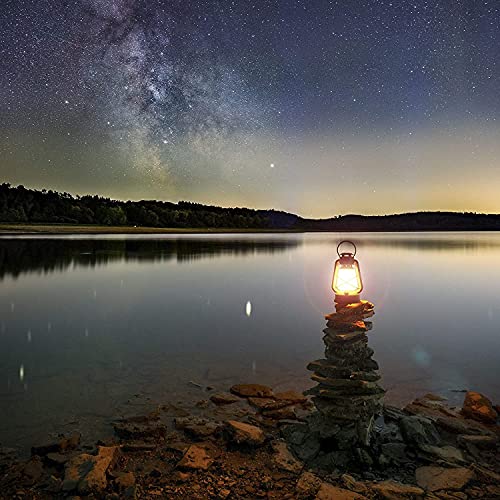 YAKii Energy Saving Hurricane Lamp, Flame Effect, Warm White, Ultra Bright, Battery Operated Camping Lantern, Metal, (White) - Image 7