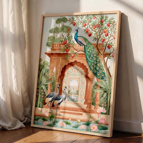 Image of kotart Indian Traditional Art Wall Painting Home Decoration With Frame For Living Room Bed Room Hotel Wall Decor Digital Reprint Engineered Wood (19x25 inch)