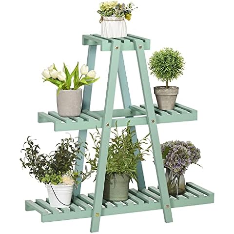 Outsunny Étagère à plantes 3 niveaux Cover