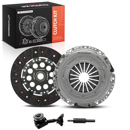 23E078 - Clutch Cover May Break - Platinum Driveline - 2011-2014 Ford Mustang 2 A-Premium Transmission Clutch Kit with Clutch Slave Cylinder Compatible with Ford Focus 2012 2013 2014 2015 2016 2017 2018, L4 2.0L, Naturally Aspirated