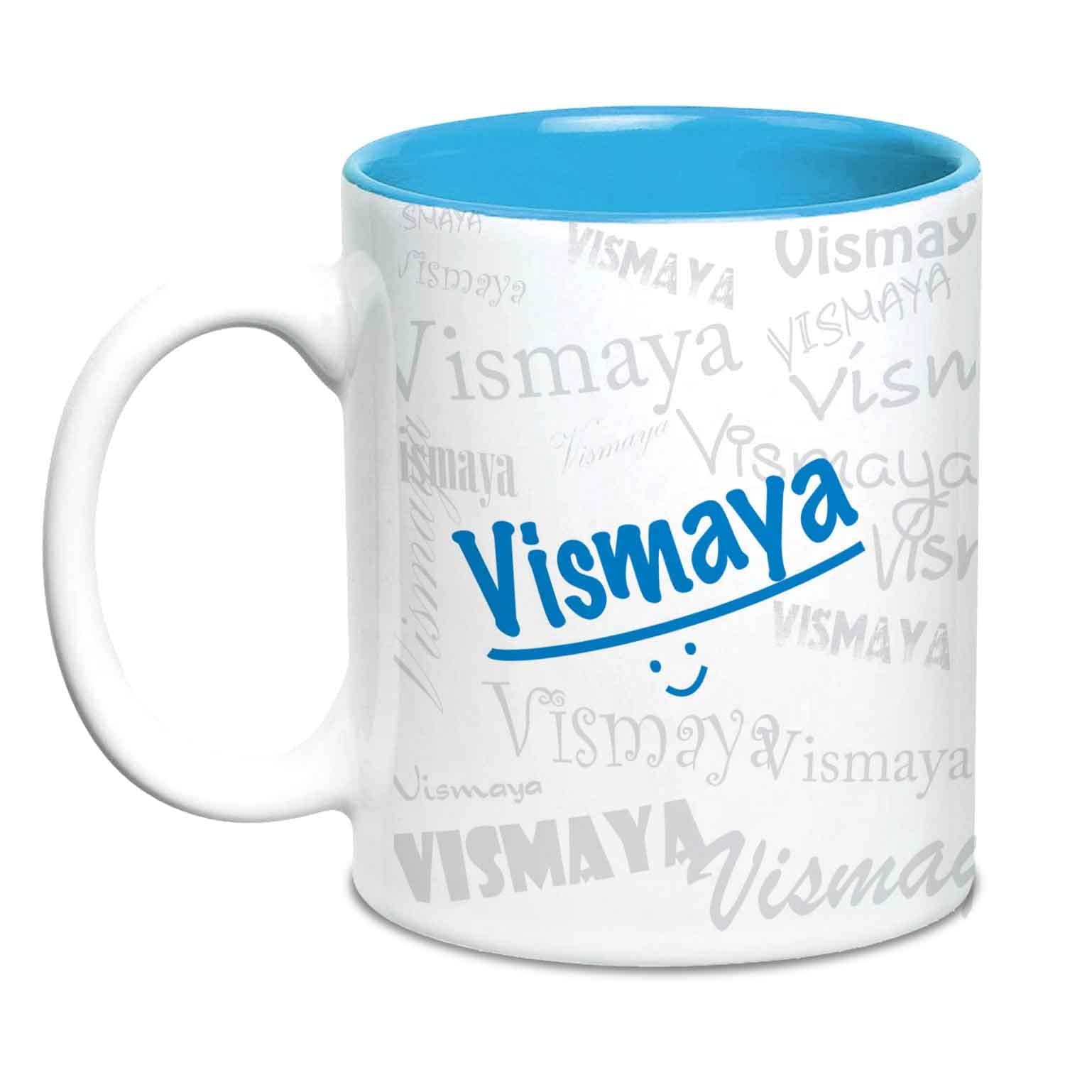Hot Muggs Me Graffiti Mug - Vismaya Personalised Name Ceramic, 315ml, 1 Unit