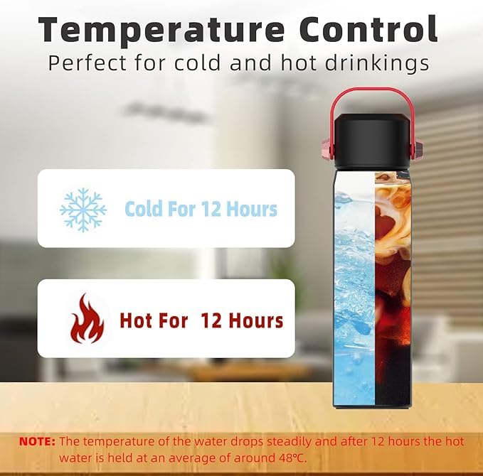 Gourde Isotherme 500ml Acier Recyclé - Design Bois Conservation 12h Chaud/24h Froid Bouteilles Isothermes Double Paroi