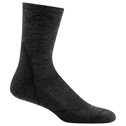 Darn Tough Chaussettes de randonnée légères pour homme (Style 1972), Noir, Grand