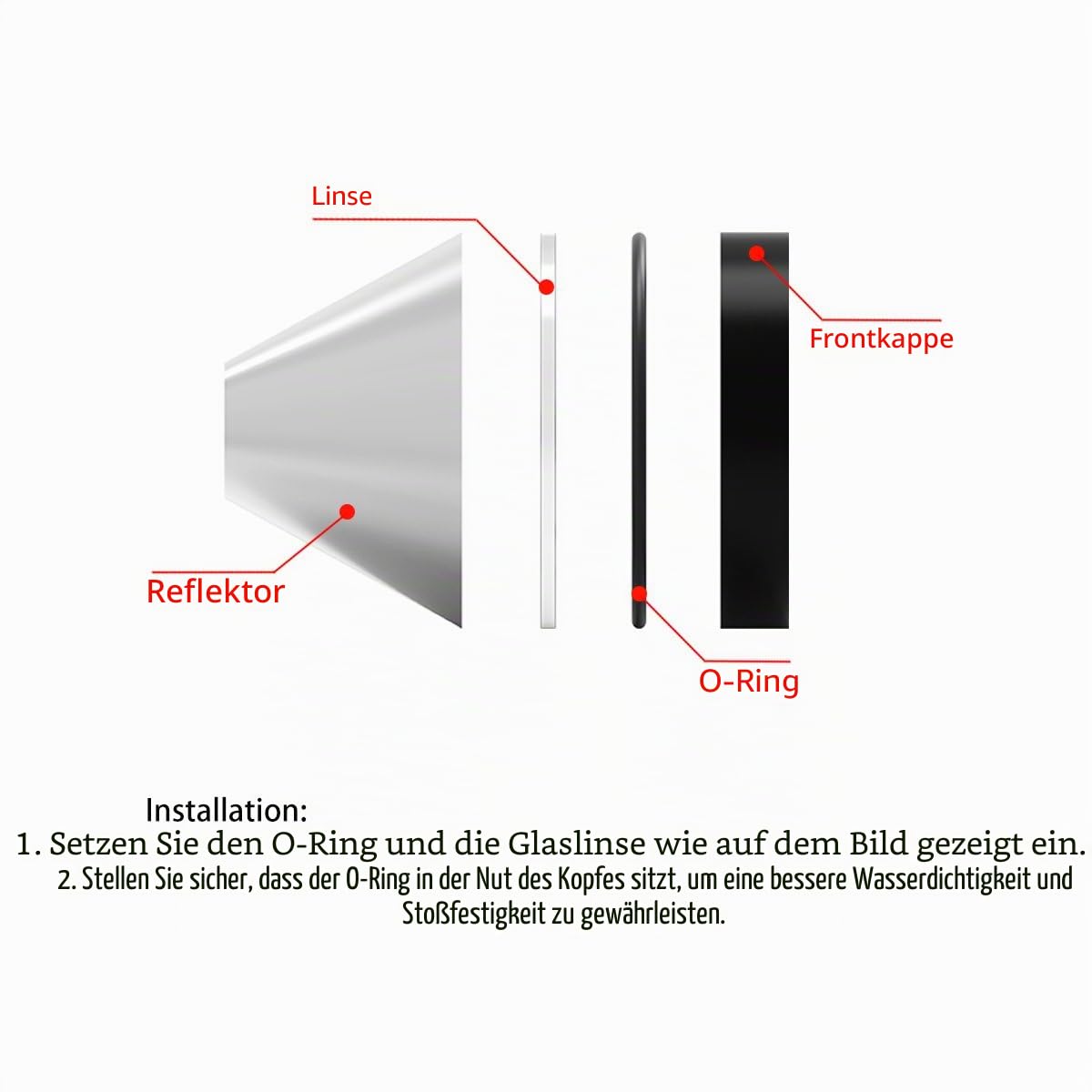 Weltool Maglite Taschenlampe Glas-Objektiv Aktualisierung für C/D Cell Maglite Taschenlampen – Linse aus Sekuritglas bruchsicher und Klar (2pcs)