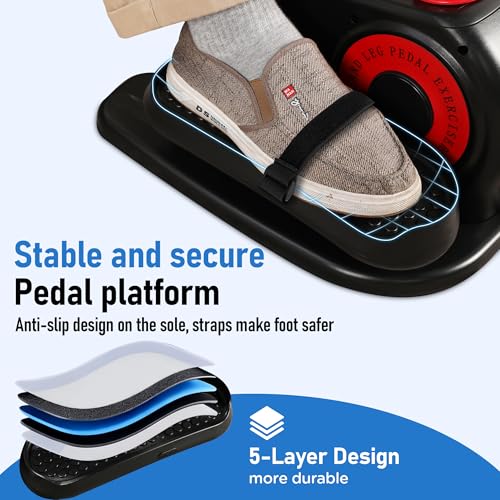 Image of 2026 New Upgrade Elliptical Exercise Machine,Low-Impact Motorized Pedal Exerciser | Home Recovery Bike for Arm & Leg Ability and Relax,Upper Lower Limb Trainer for Seniors | With Pedal Straps & Gloves