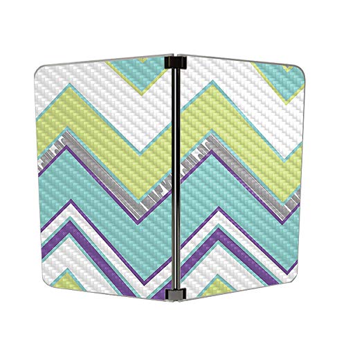 Image of MIGHTY SKINS MightySkins Carbon Fiber Skin for Microsoft Surface Duo - Pastel Chevron | Protective, Durable Textured Carbon Fiber Finish | Easy to Apply | Made in The USA
