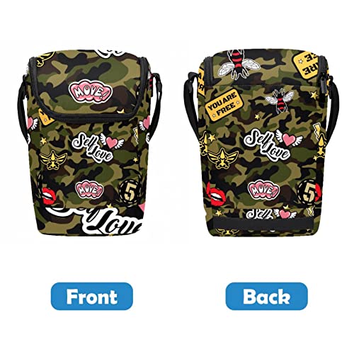 Lonchera grande resistente de camuflaje con bandolera ergonómica premium 5