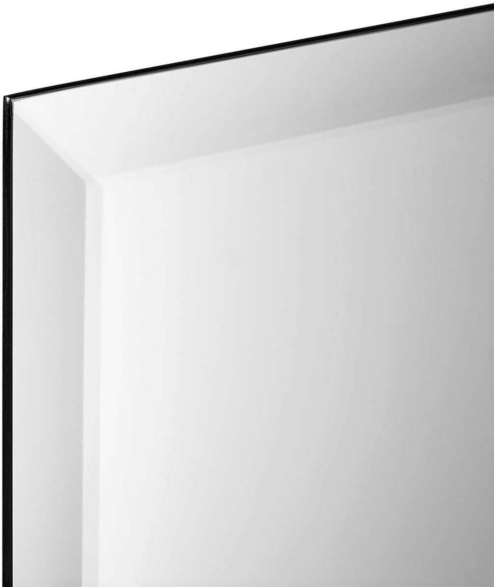 Better Bevel 24" x 36" Frameless Rectangle Mirror | 1" Beveled Edge | Bathroom Wall Mirror : Home & Kitchen