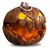 luci vintage jack-o-lantern di halloween 2025 - illuminazione a zucca aperta a bocca, decorazione spaventosa per interni ed esterni, per casa infestata, portico, cortile e feste